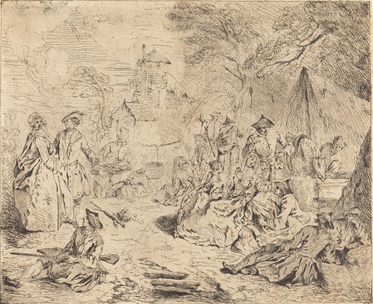 Oddziały odpoczywające autorstwa Jean Baptiste Joseph Pater