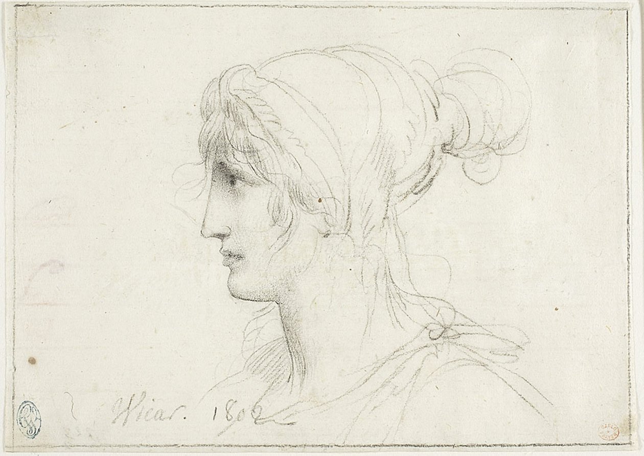 Profil kobiety autorstwa Jean Baptiste Joseph Wicar