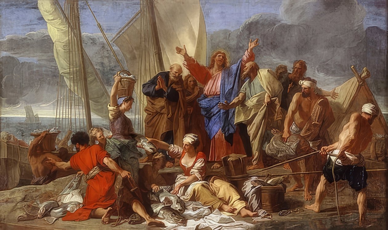 Wspaniały hol ryb. Około 1705 autorstwa Jean Baptiste Jouvenet