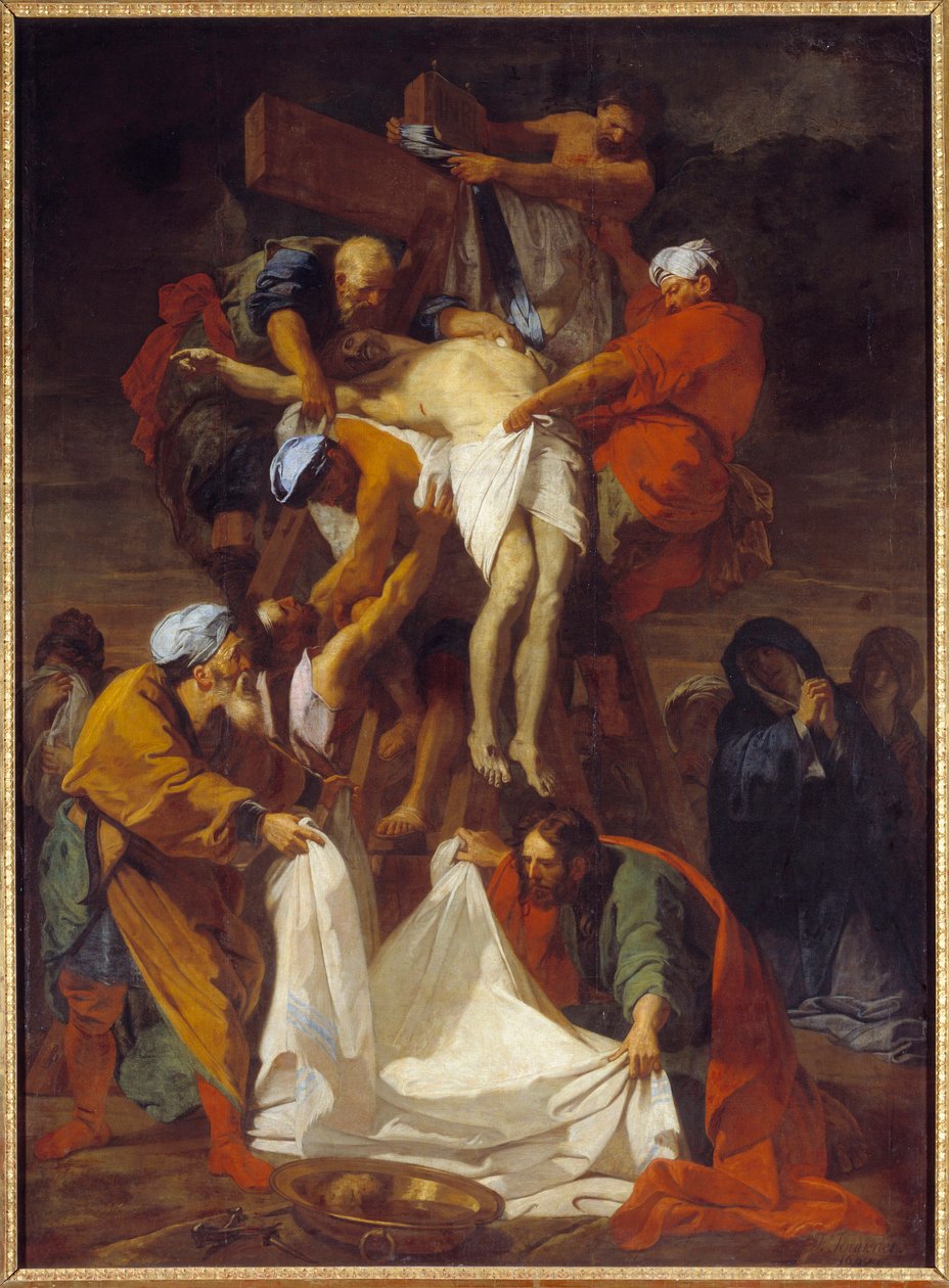 Zstąpienie z krzyża Malarstwo Jeana Jouveneta (1644-1717) 1697 Nd. 4,24x3,12 m² autorstwa Jean Baptiste Jouvenet