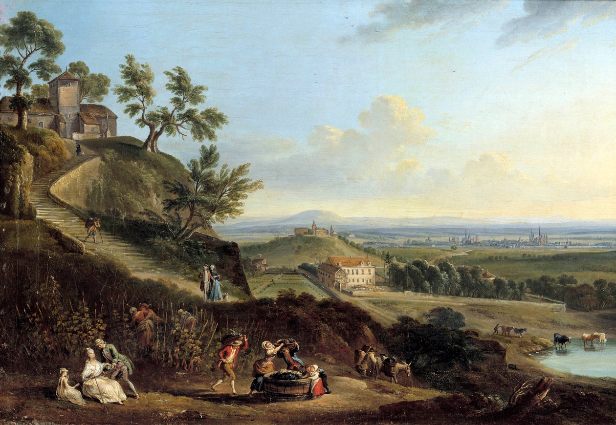 Malarstwo pejzażowe Jean Baptiste Lallemand (1710-1803) autorstwa Jean Baptiste Lallemand