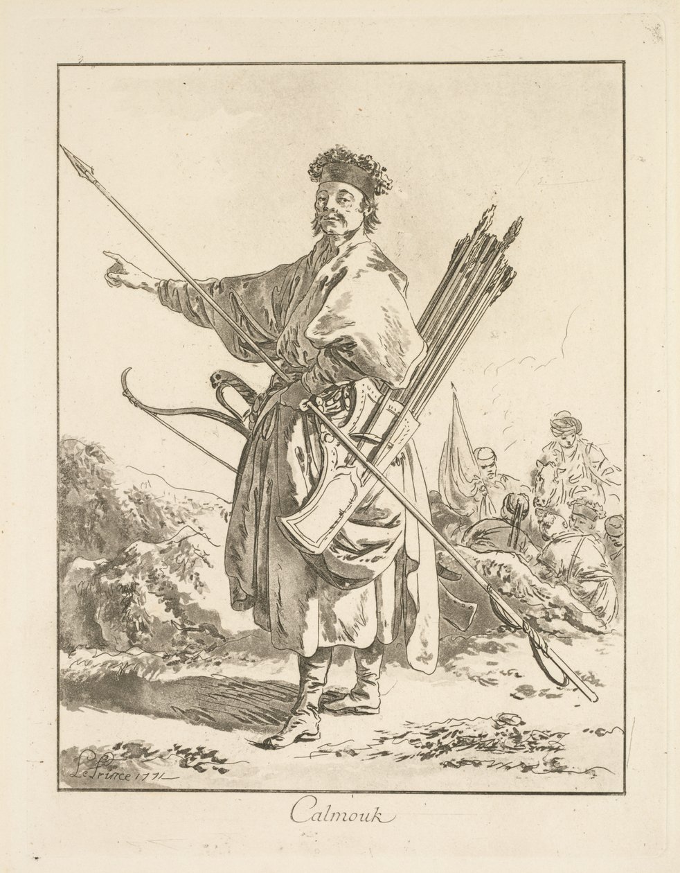 Calmouk autorstwa Jean Baptiste Le Prince