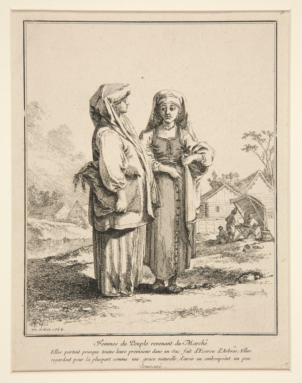 Femmes du Peuple Revenant du March? (Kobiety Ludzi Powracających z Rynku) autorstwa Jean-Baptiste Le Prince
