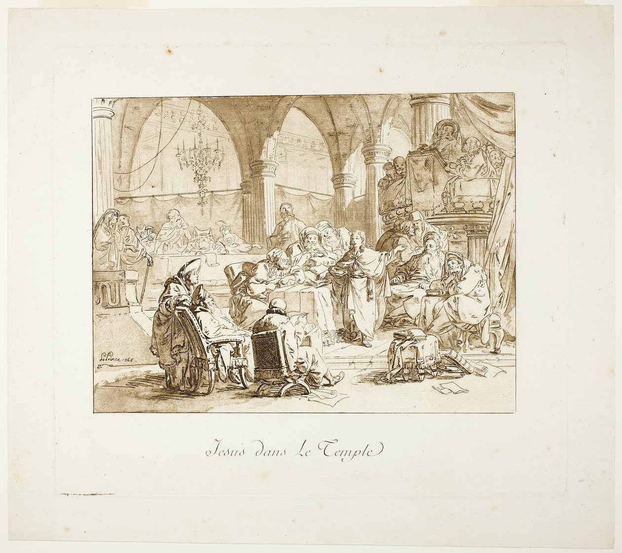 Jezus w świątyni autorstwa Jean Baptiste Le Prince