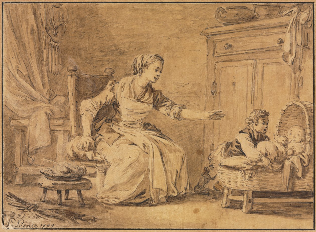 Matczyna troska autorstwa Jean Baptiste Le Prince