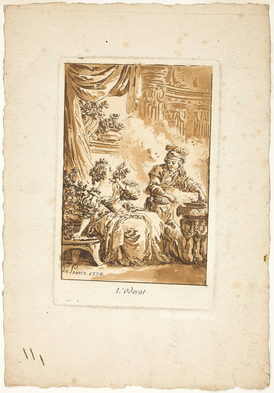 Zmysł węchu autorstwa Jean Baptiste Le Prince