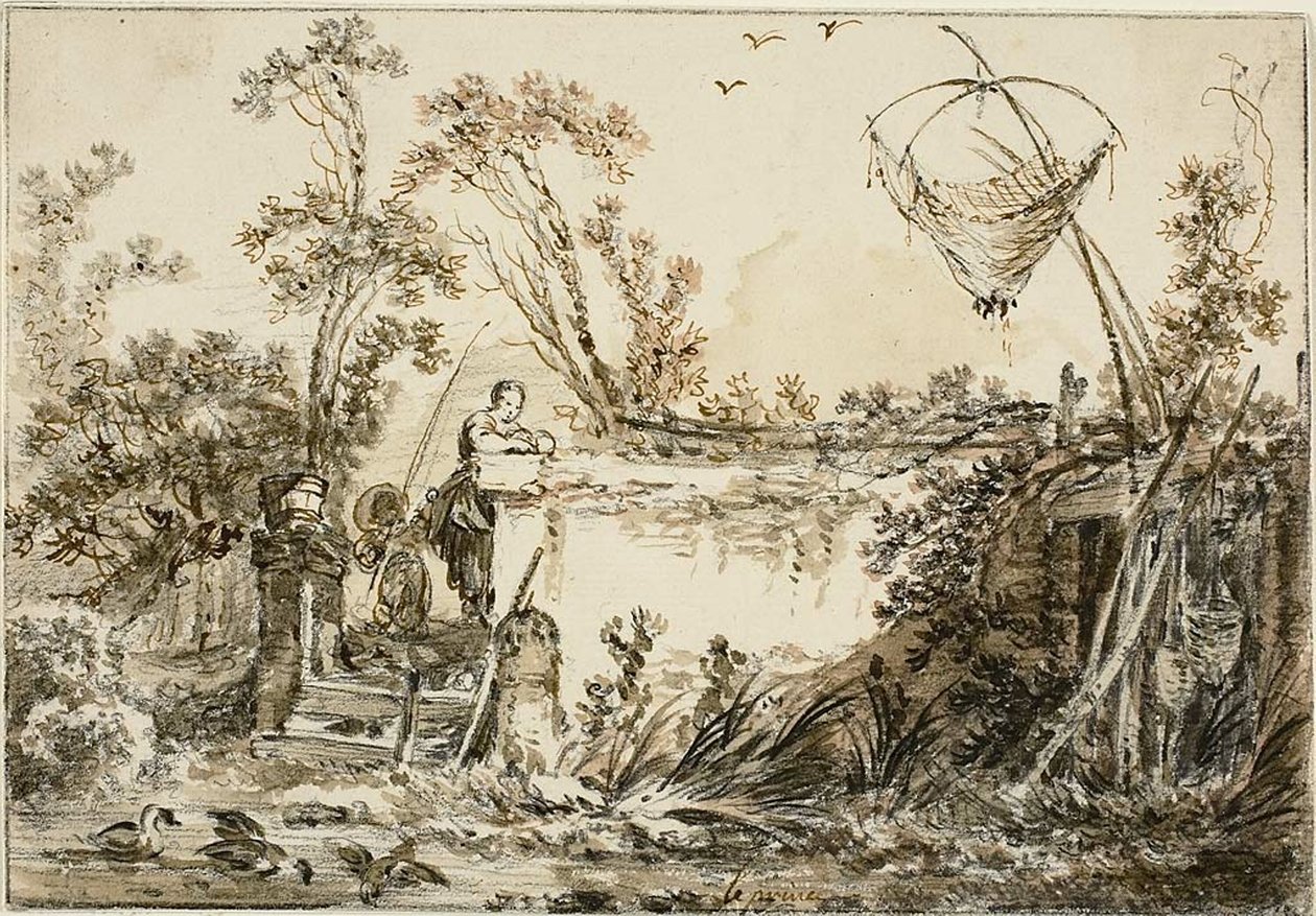 Studium do Frontyspisu, do Varie Vedute del Gentile autorstwa Jean Baptiste Le Prince