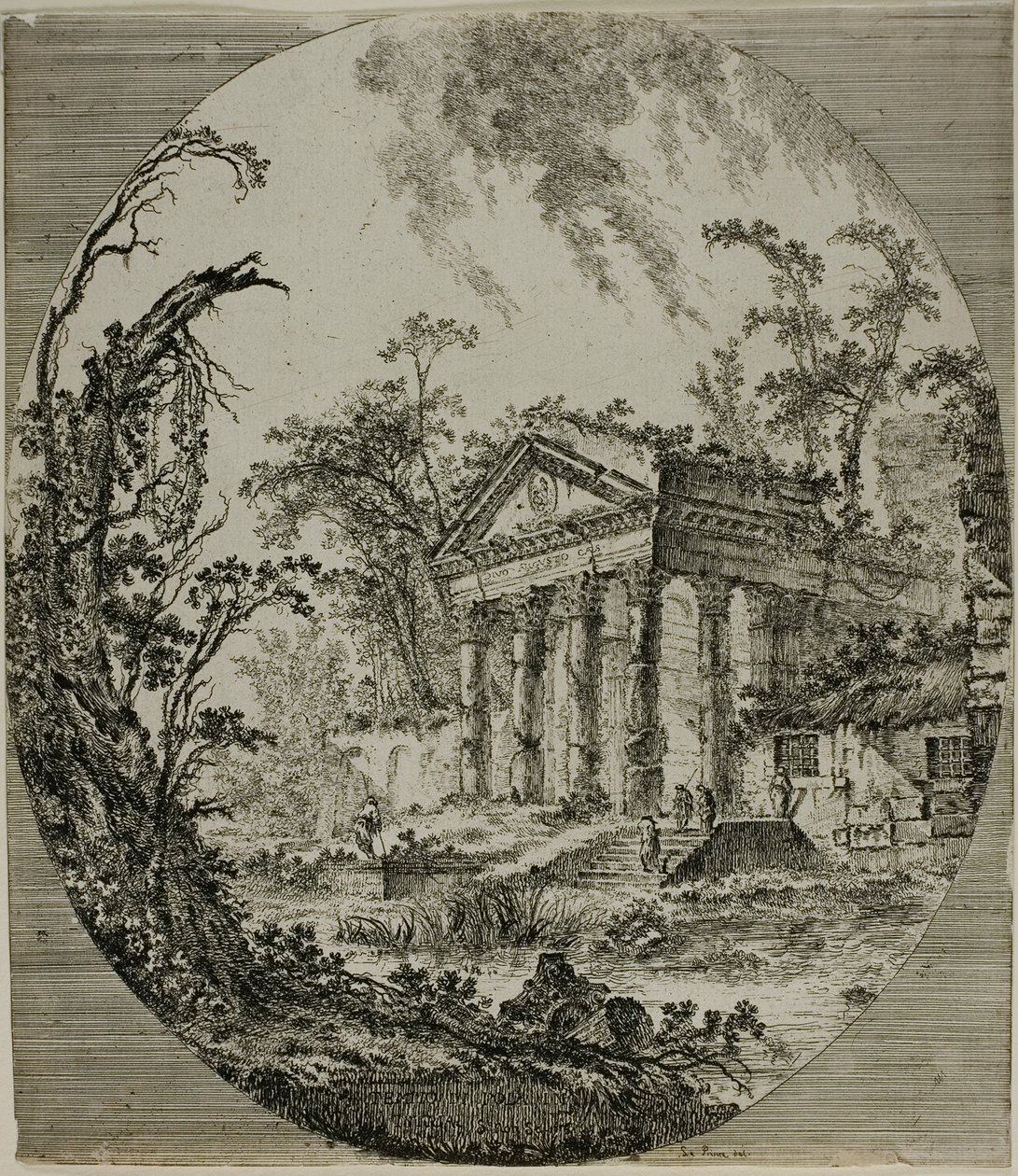 Świątynia Augusta autorstwa Jean Baptiste Le Prince