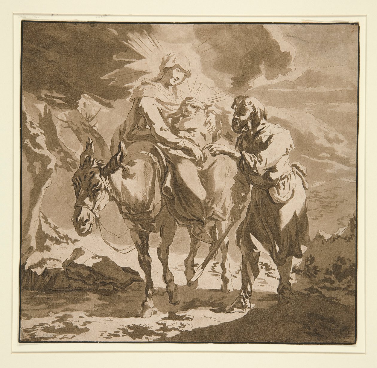 Ucieczka do Egiptu autorstwa Jean Baptiste Le Prince