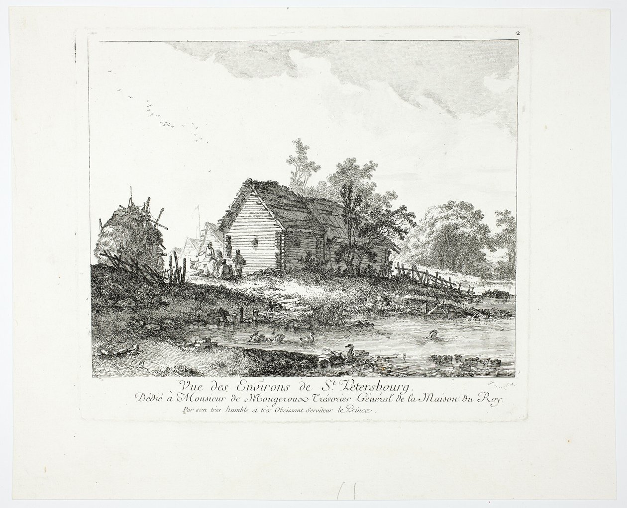 Widok w pobliżu Sankt Petersburga autorstwa Jean Baptiste Le Prince
