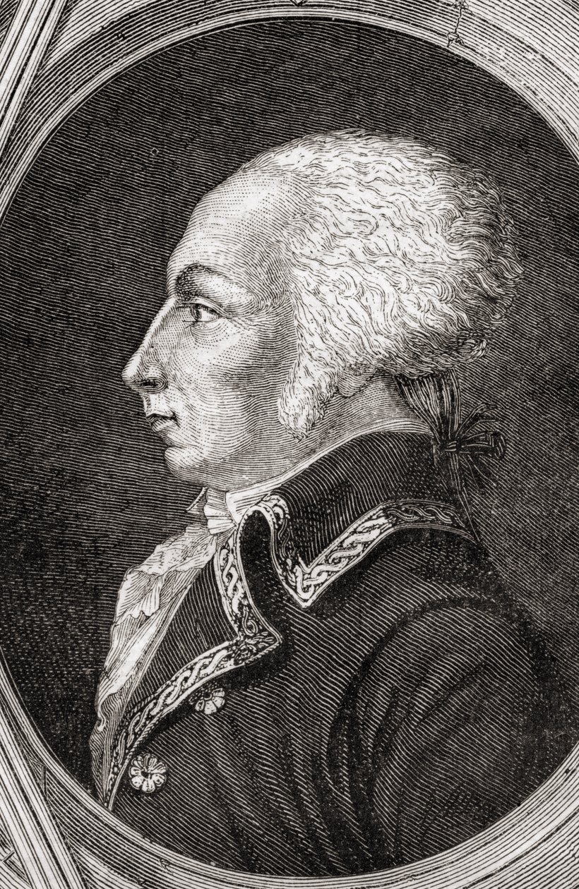 Francois Christophe Kellermann, wyryty przez Pannemaker-Ligny, z "Histoire de la Revolution Francaise" Louisa Blanc (1811-82) autorstwa Jean Baptiste Lienard