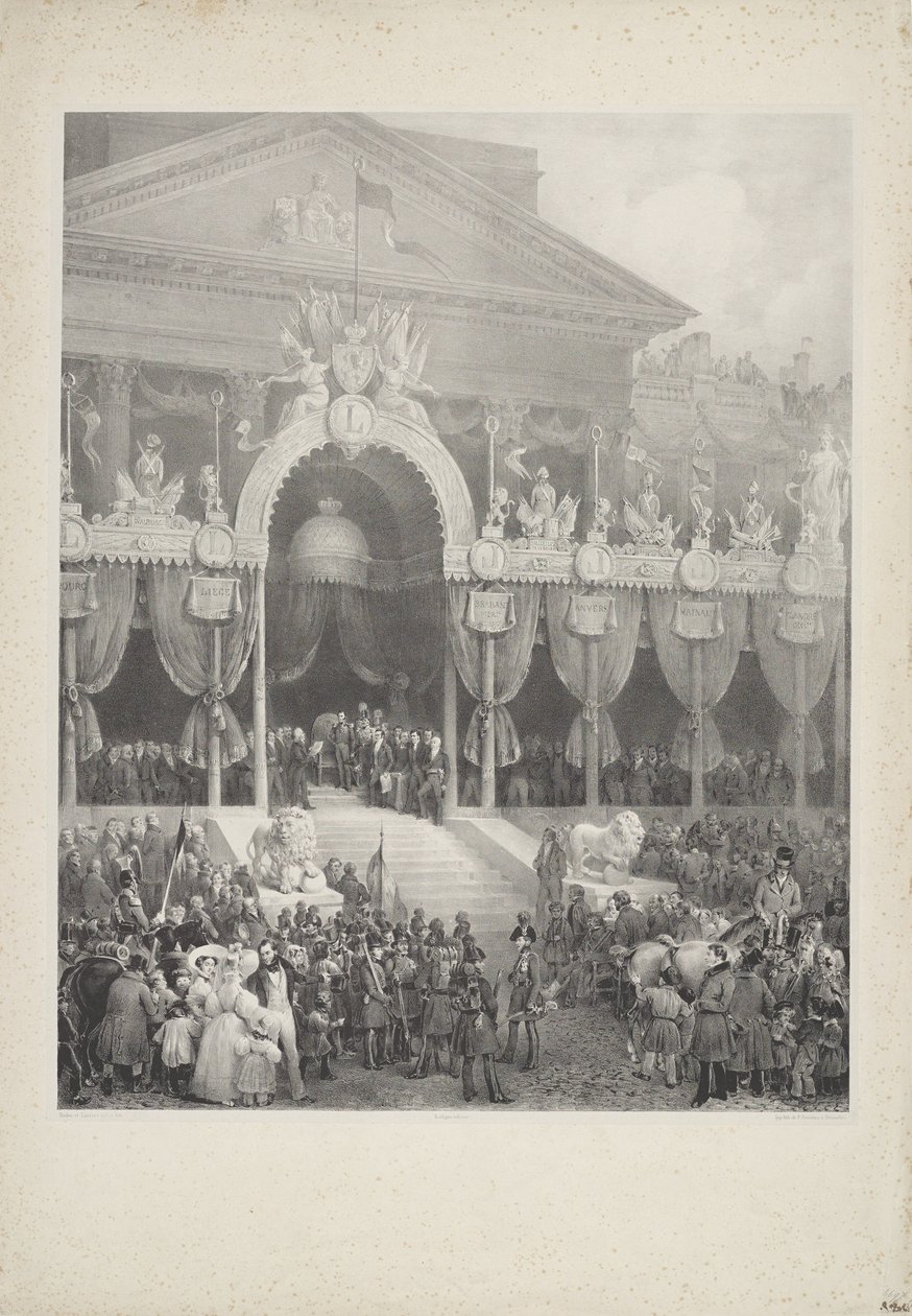 Inwestytura Leopolda I jako króla Belgów, 1831 autorstwa Jean Baptiste Madou