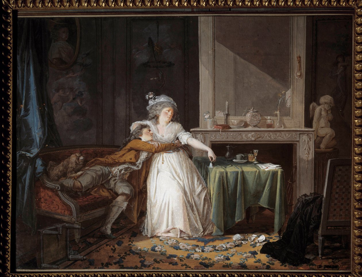 Zepsuty kubek. Obraz Jeana Baptiste Mallet (1759-1835) autorstwa Jean Baptiste Mallet