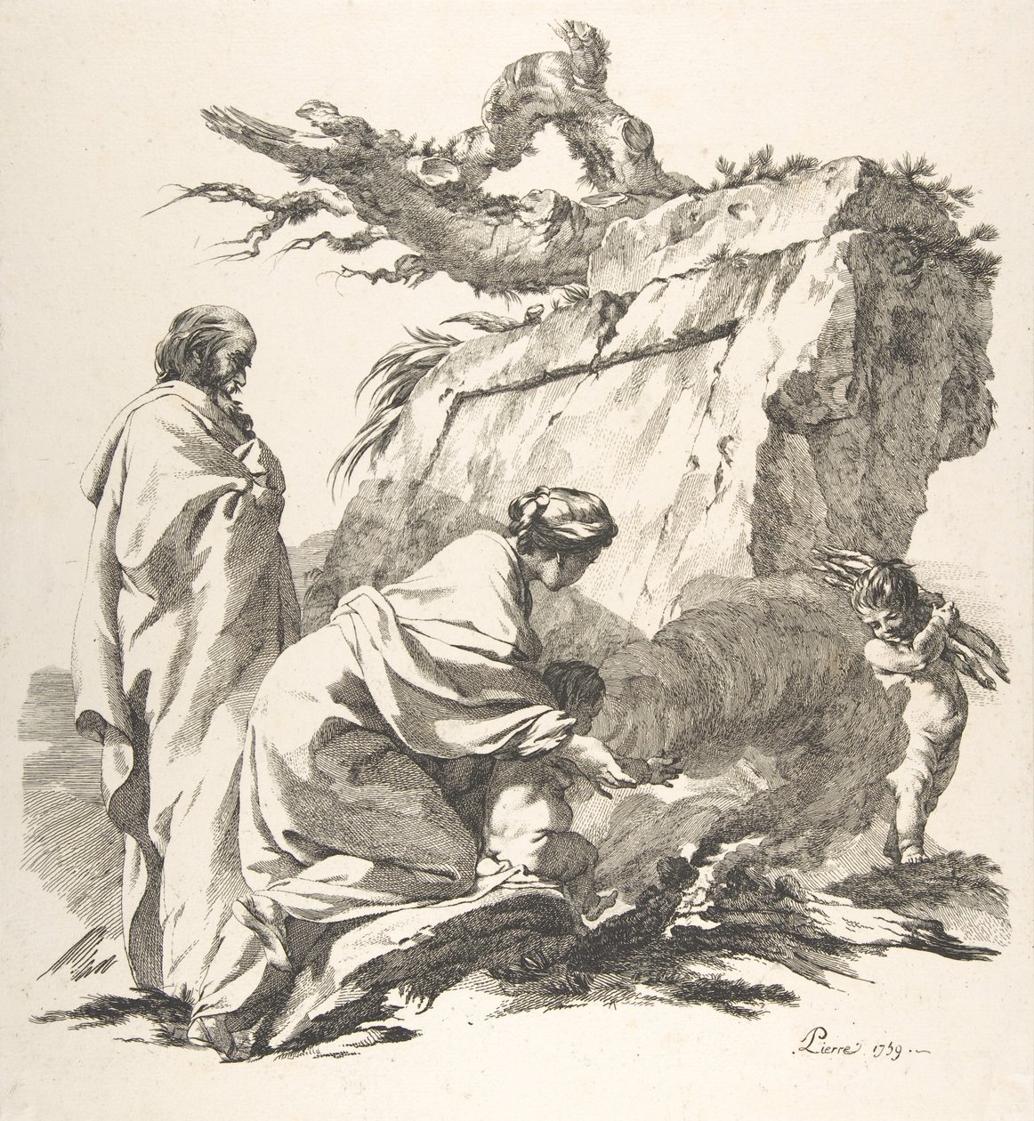 Ucieczka do Egiptu, 1759. autorstwa Jean Baptiste Marie Pierre