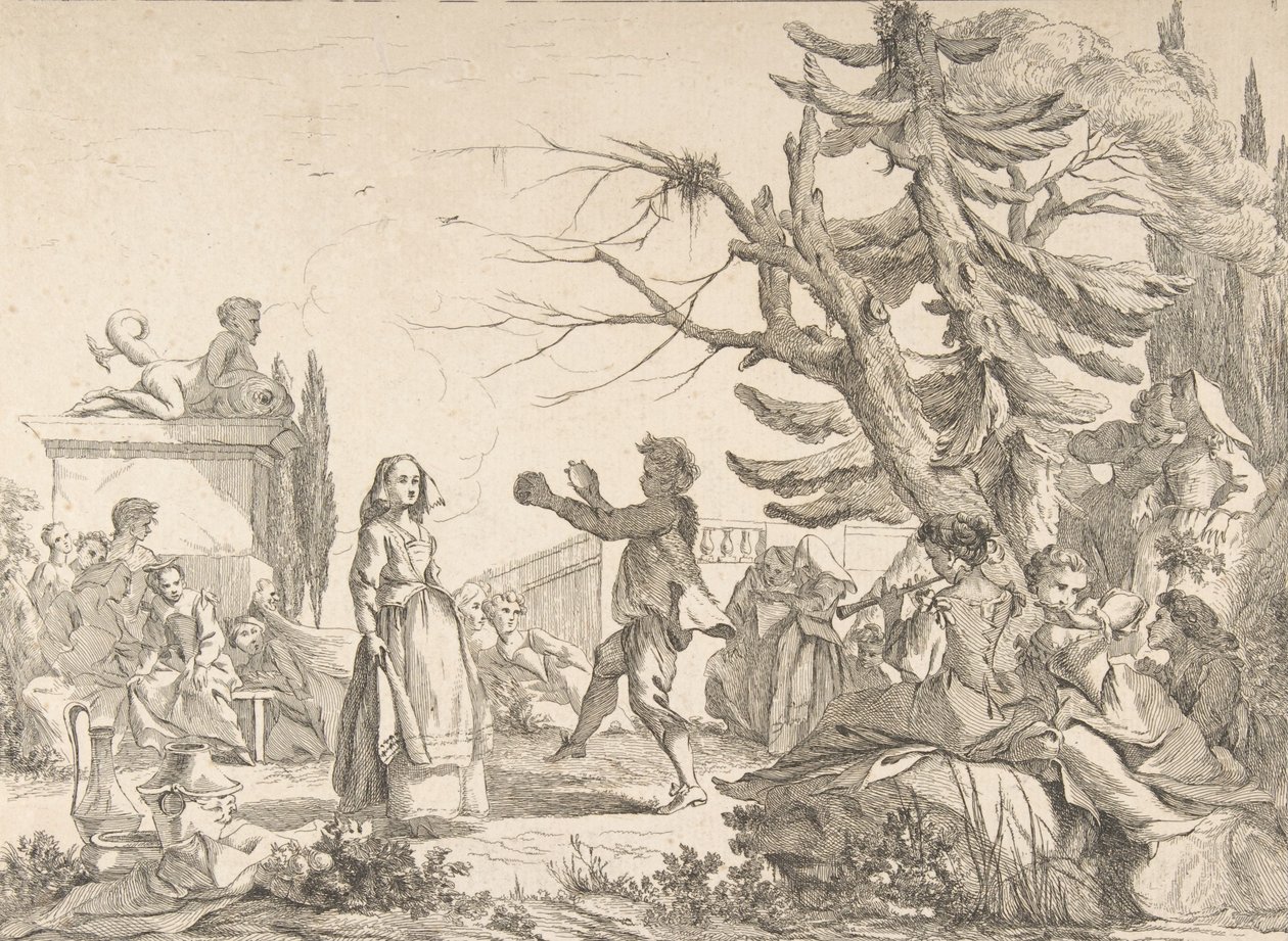 Improwizowany taniec Improwizowany bal, 1742. autorstwa Jean Baptiste Marie Pierre