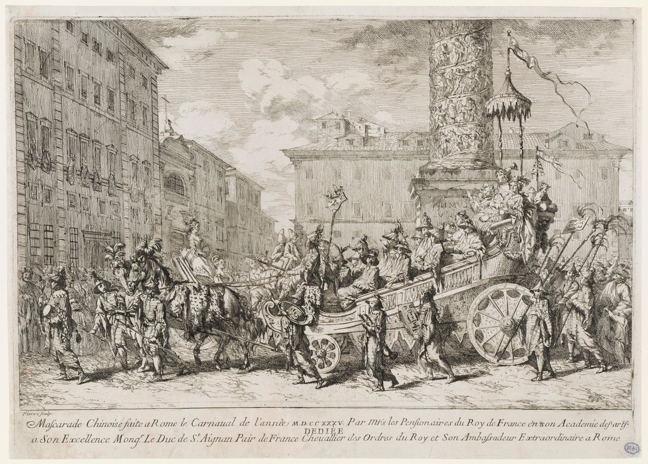 Chińska maskarada autorstwa Jean Baptiste Marie Pierre