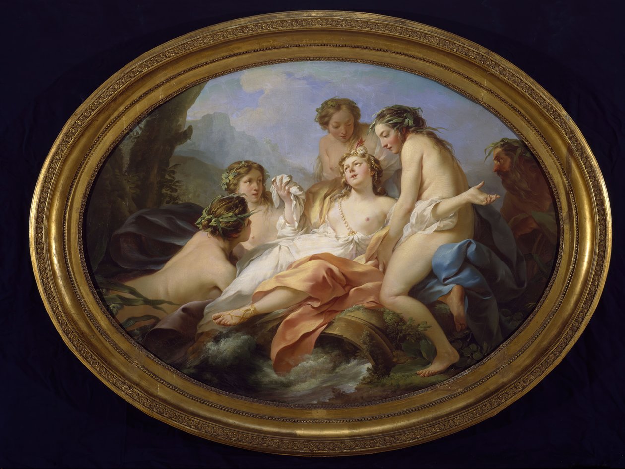 Psyche uratowana przez najady, 1750. autorstwa Jean Baptiste Marie Pierre