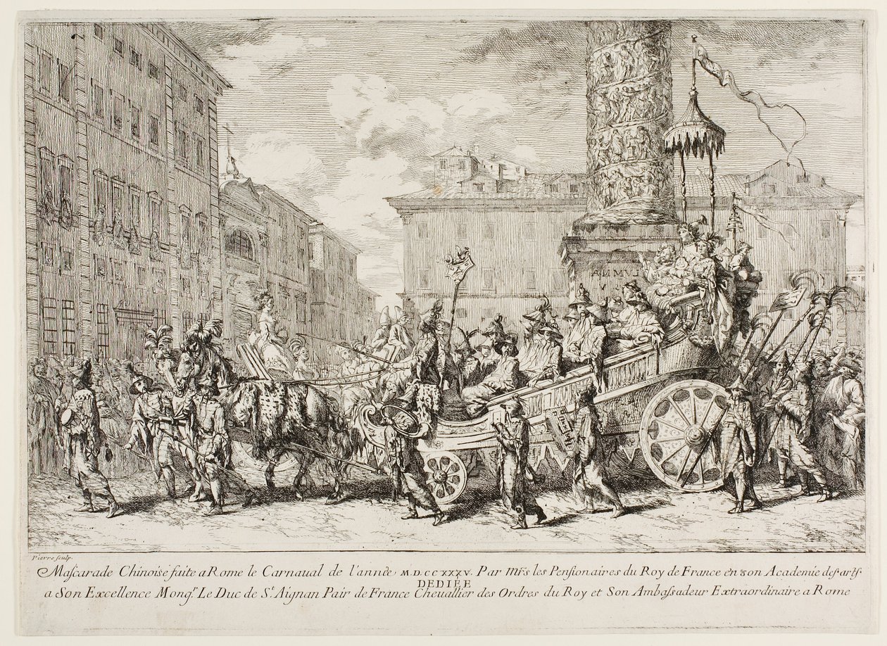 Chińska maskarada autorstwa Jean Baptiste Marie Pierre