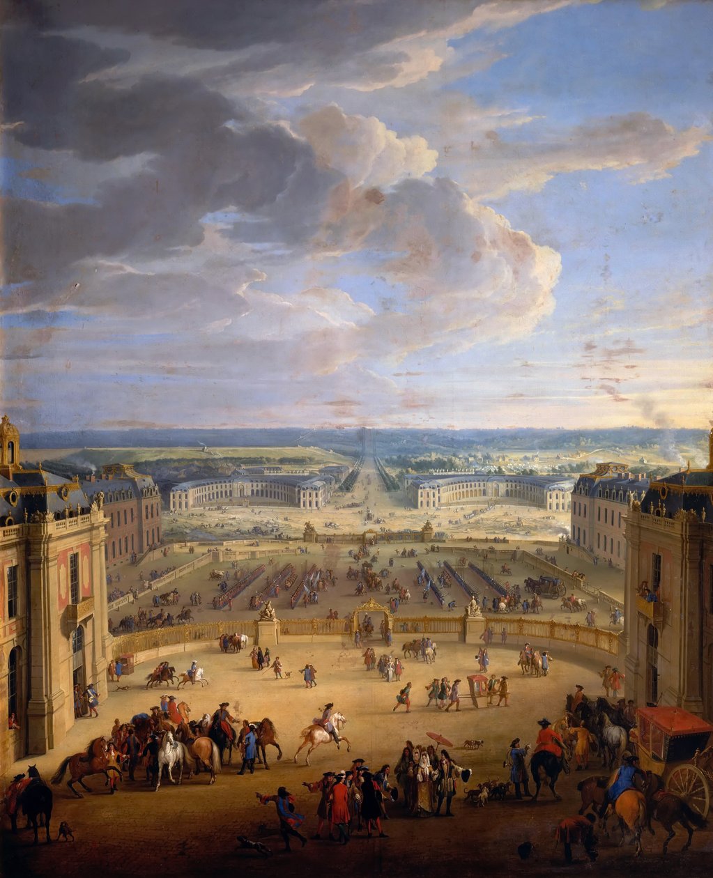 Stajnie Grande Écurie Royal w Château de Versailles autorstwa Jean Baptiste Martin