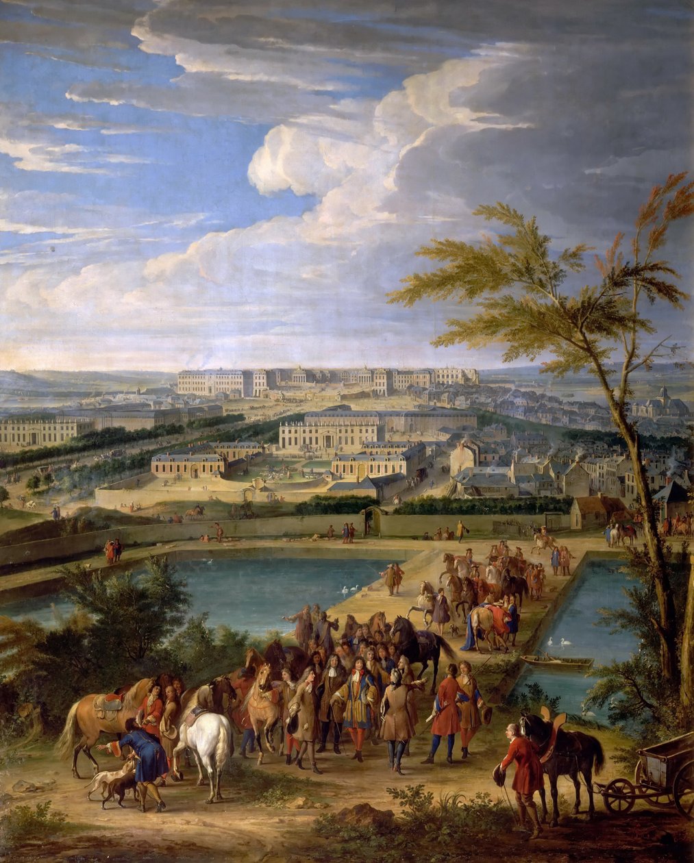 Widok na miasto i pałac wersalski widziany ze wzgórza Montbauron autorstwa Jean Baptiste Martin