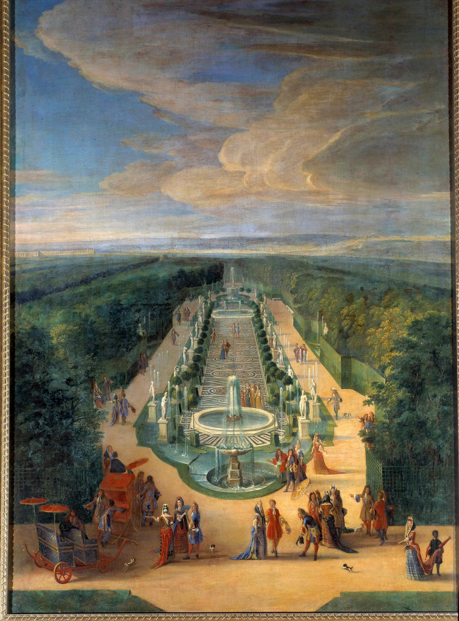 Widok na gaj Galerie des Antiques w ogrodach Wersalu Obraz Jean-Baptiste Martina (Starszego) (1659-1735) Około 1688 r. nd. 2x1,4 m Wersal, musee du chateau autorstwa Jean Baptiste Martin