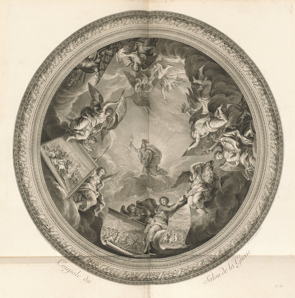 Kopuła Salonu de la Guerre (kopuła Salonu Wojny) [pl. 35] autorstwa Jean Baptiste Masse