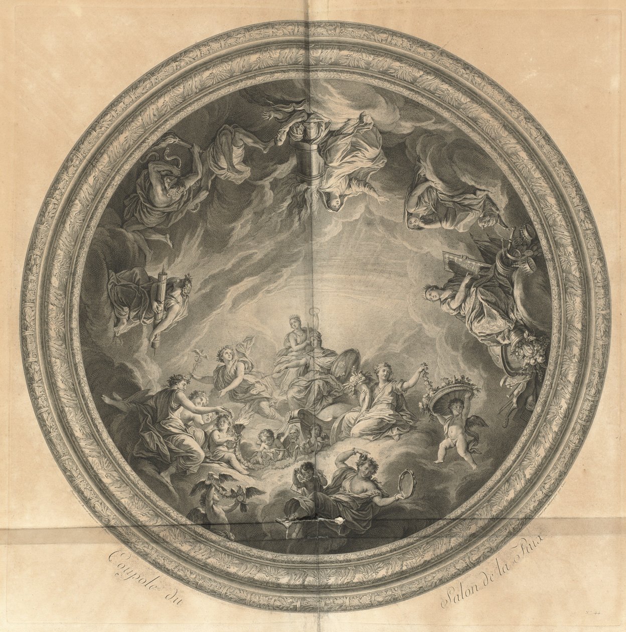 Kopuła Salonu Pokoju (kopuła Salonu Pokoju) [pl. 44] autorstwa Jean Baptiste Masse