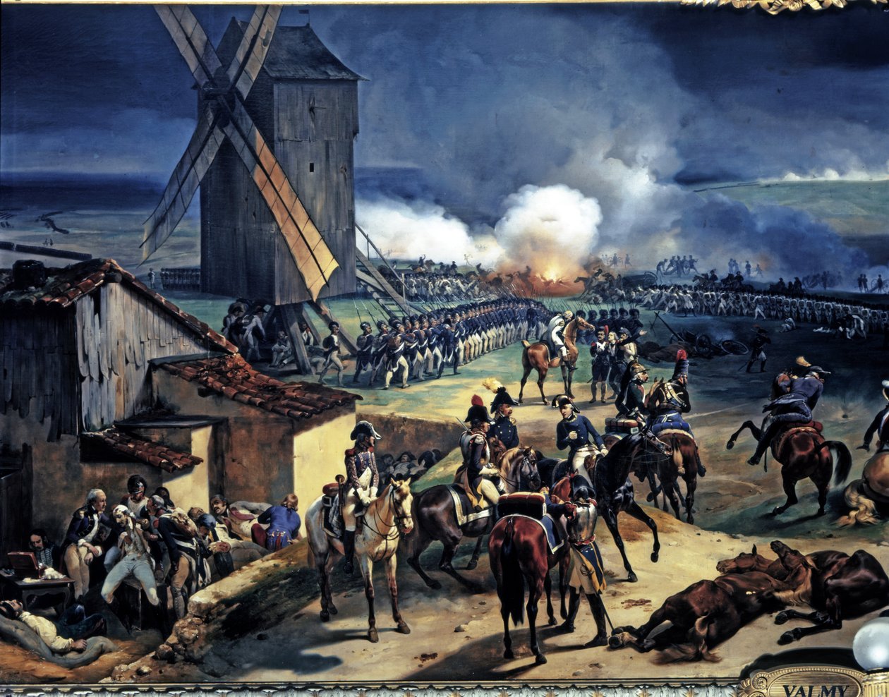 REWOLUCJA FRANCUSKA: Bitwa pod Valmy, 20/9/1792.szczegóły autorstwa Jean Baptiste Mauzaisse