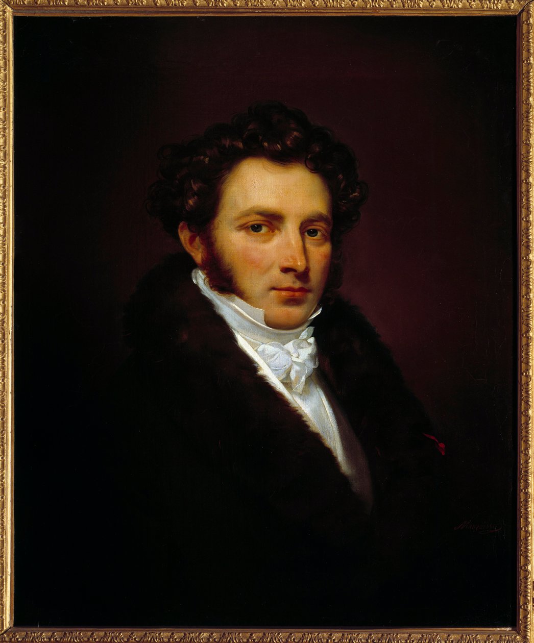 Portret hrabiego Louisa Marchanda (1791-1876) pierwszego lokaja Napoleona I w latach 1814-1821. obraz Mauzaisse Jean Baptiste (1784-1844). h s/t 0,74 x 0,6m. Malmaison. Muzeum Zamkowe autorstwa Jean Baptiste Mauzaisse