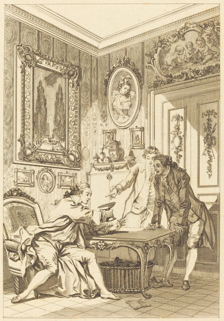 Zaczarowana filiżanka autorstwa Jean Baptiste Michel Dupreel after Jean Honoré Fragonard