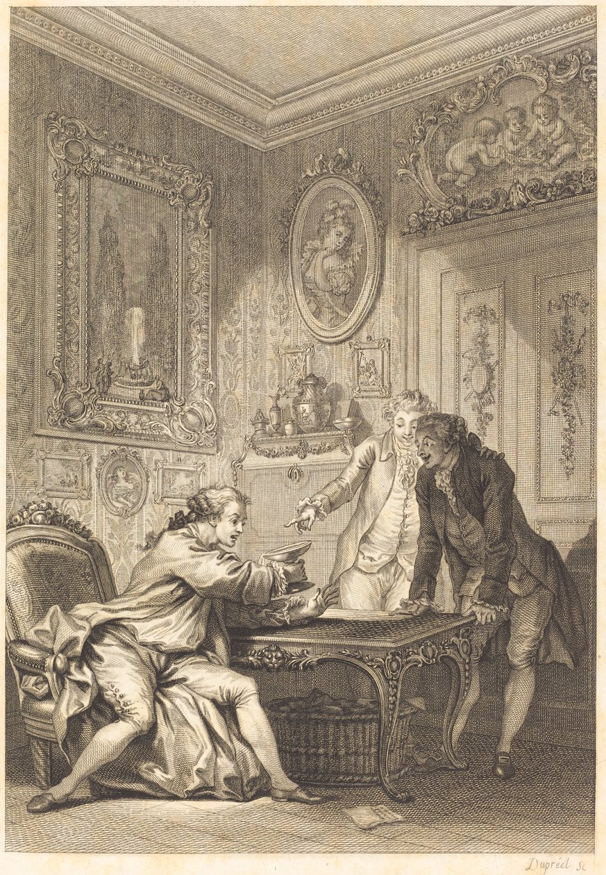 Zaczarowana filiżanka autorstwa Jean Baptiste Michel Dupreel after Jean Honoré Fragonard