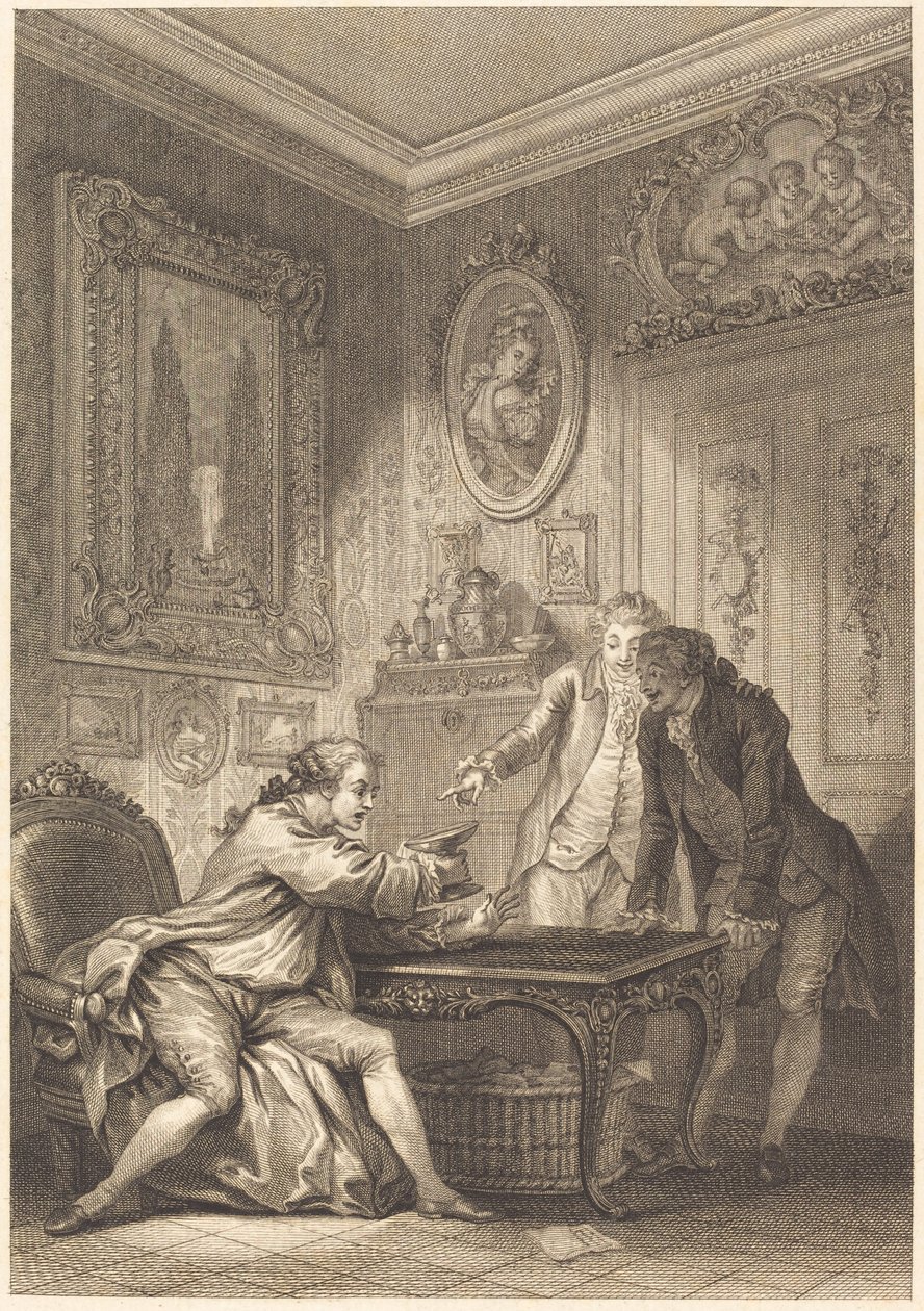 Zaczarowana filiżanka autorstwa Jean Baptiste Michel Dupreel after Jean Honoré Fragonard