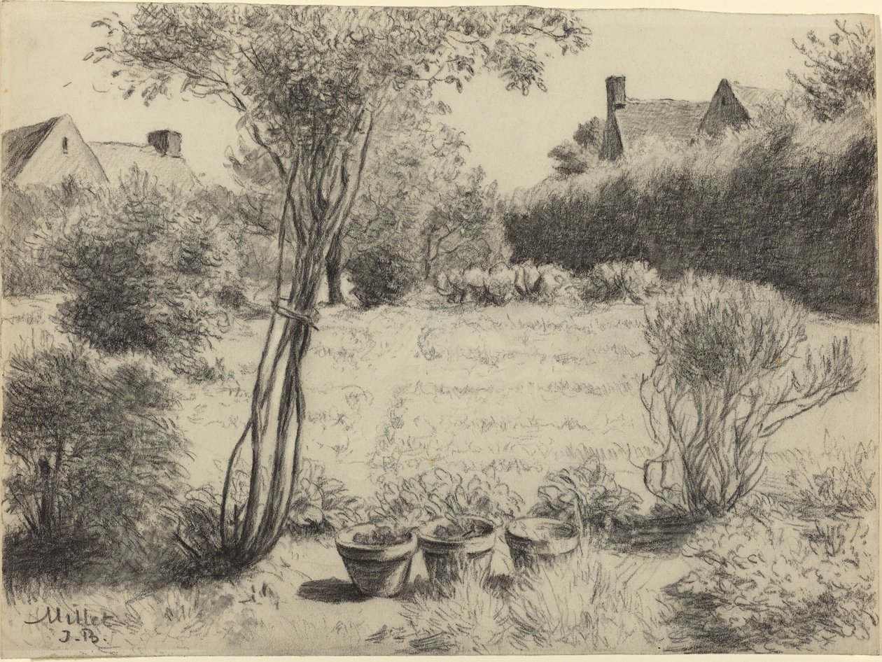 Nasłoneczniony ogród autorstwa Jean Baptiste Millet
