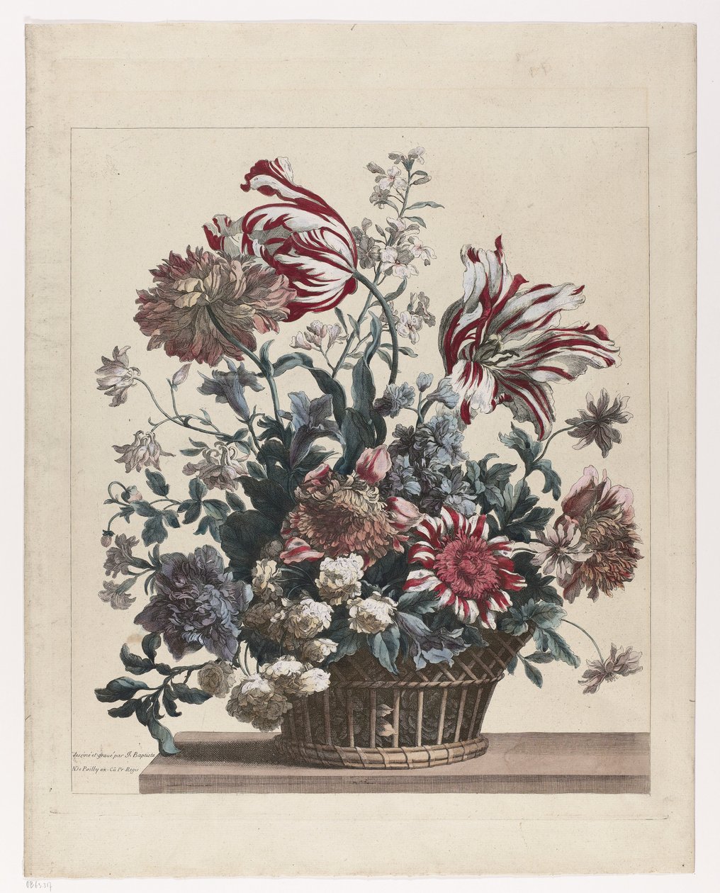 Kosz z Kwiatami Bloemenmand autorstwa Jean Baptiste Monnoyer