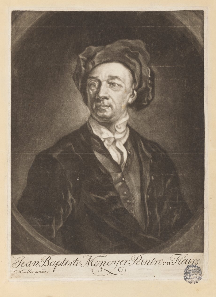 Portret Monnoyera z „Księgi wszelkiego rodzaju kwiatów z natury” autorstwa Jean Baptiste Monnoyer