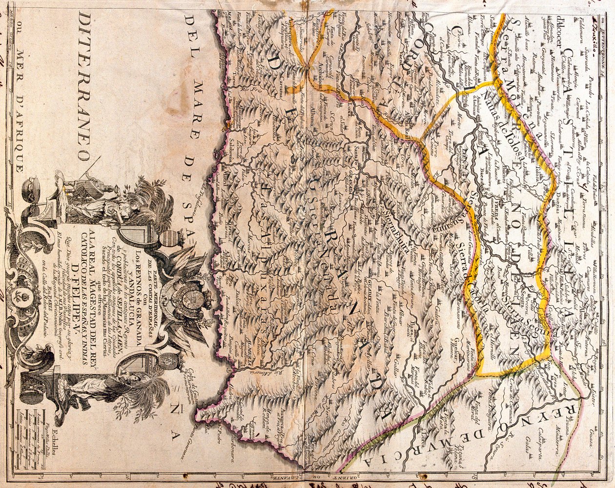 Andaluzja, Kastylia La Mancha, Murcja, Hiszpania autorstwa Jean Baptiste Nolin
