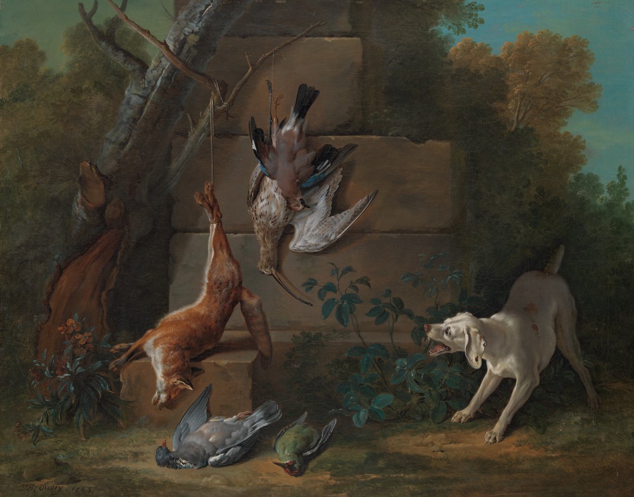 Pies pilnujący martwych gier, 1753. autorstwa Jean Baptiste Oudry