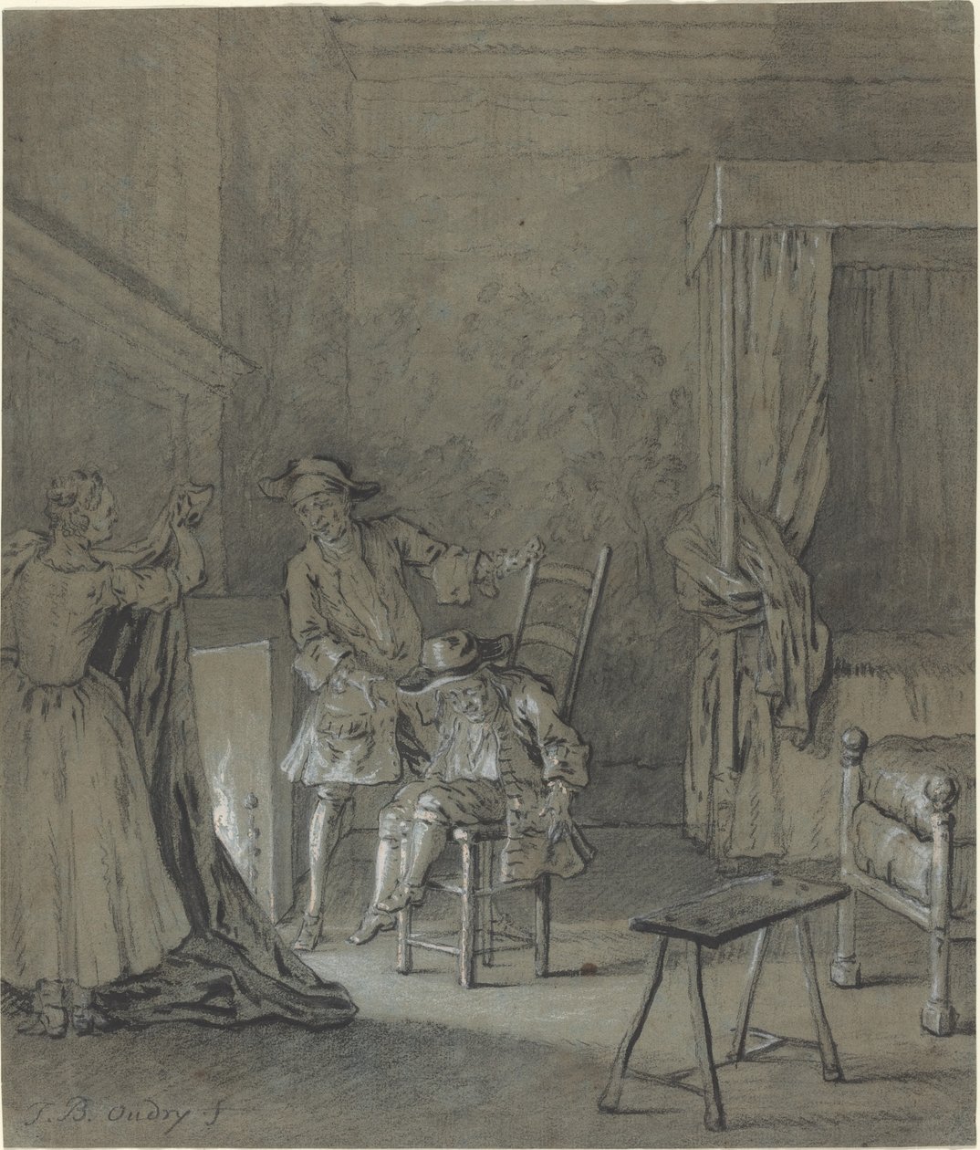 Ragotin odurzony La Rancune autorstwa Jean Baptiste Oudry