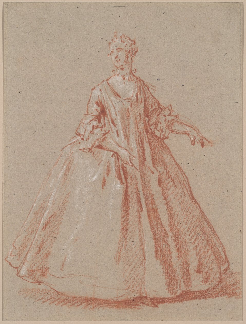 Stojąca kobieta autorstwa Jean Baptiste Oudry