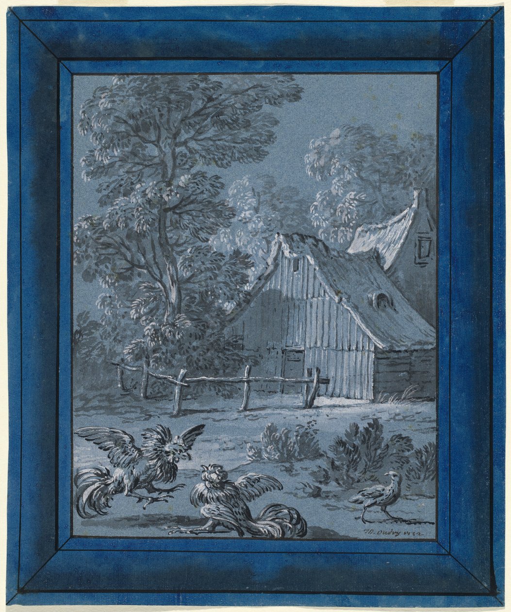 Kuropatwa i koguty autorstwa Jean Baptiste Oudry