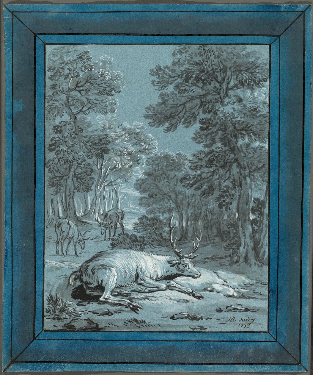 Chory jeleń autorstwa Jean Baptiste Oudry