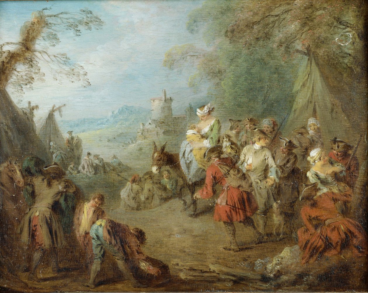 Obozowisko (Zatrzymanie Żołnierzy) autorstwa Jean Baptiste Pater