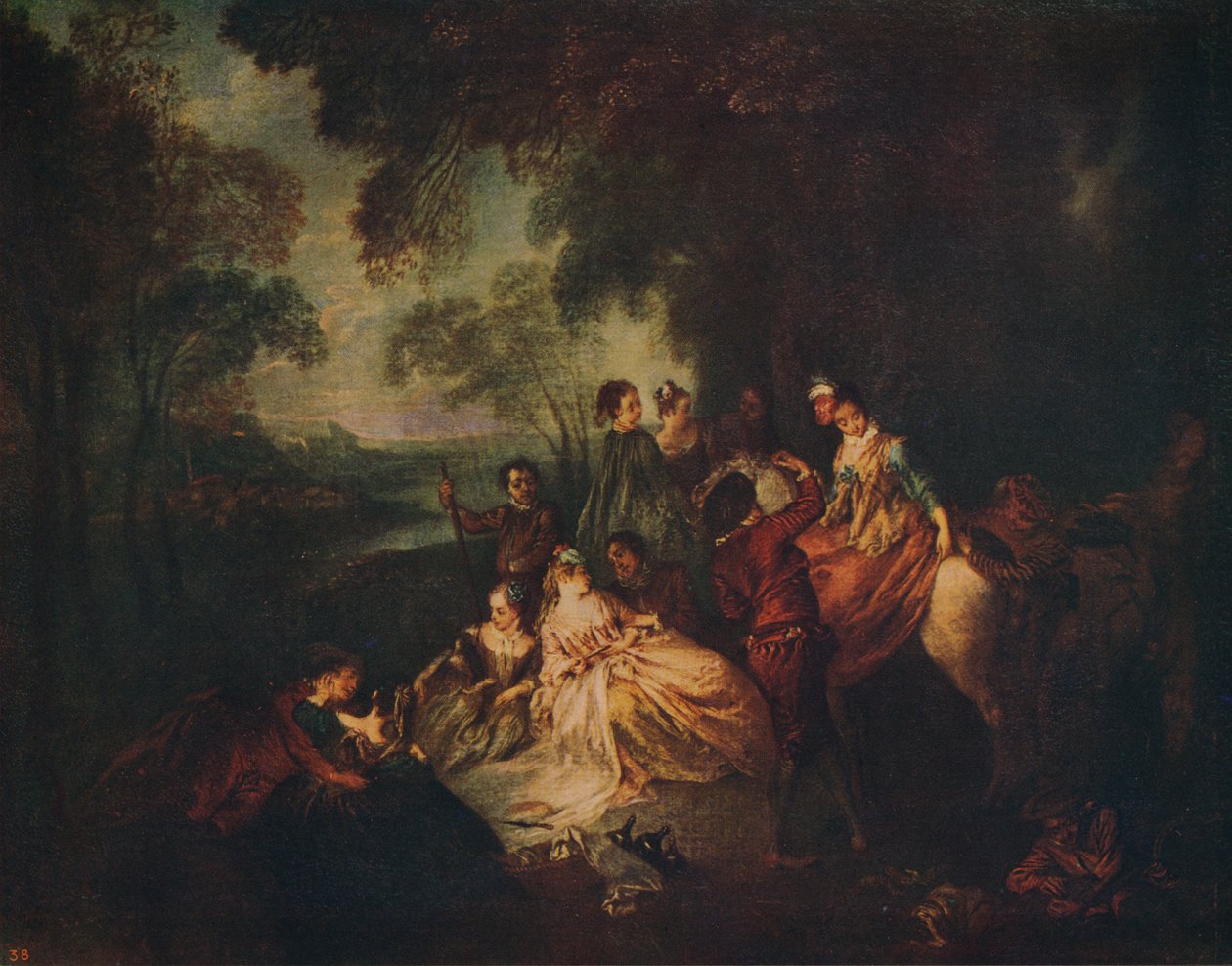 Partia Wiejska, ok. 1722, ok. 1915 autorstwa Jean Baptiste Pater