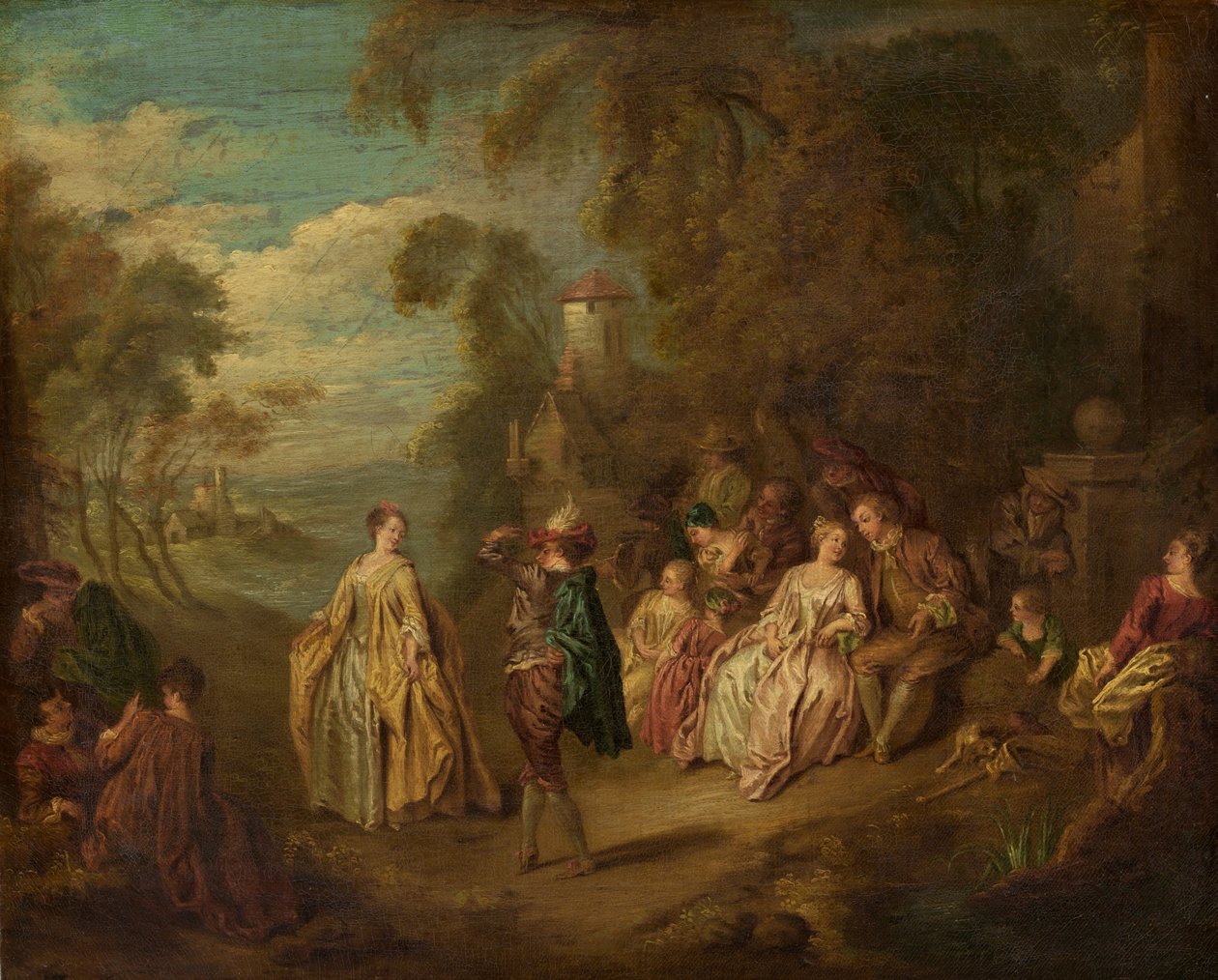 Partia Wiejska, XVIII lub XIX wiek. autorstwa Jean Baptiste Pater