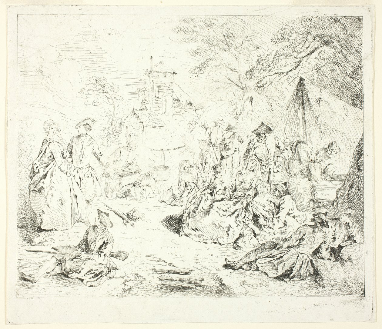 Halte de Soldates autorstwa Jean Baptiste Pater