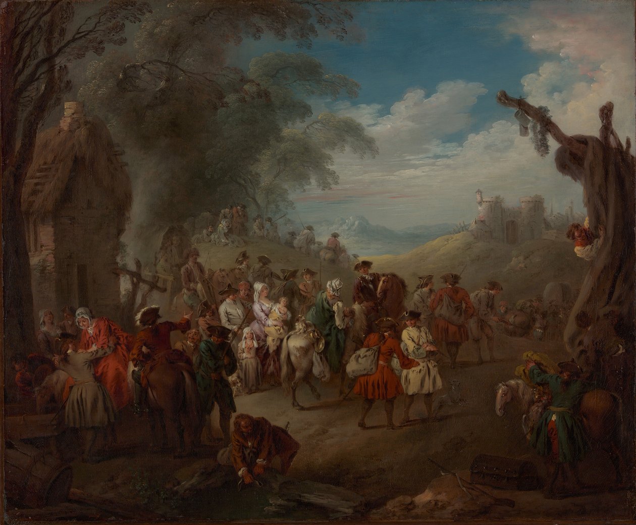 Żołnierze w marcu, ok. godz. 1725. autorstwa Jean Baptiste Pater