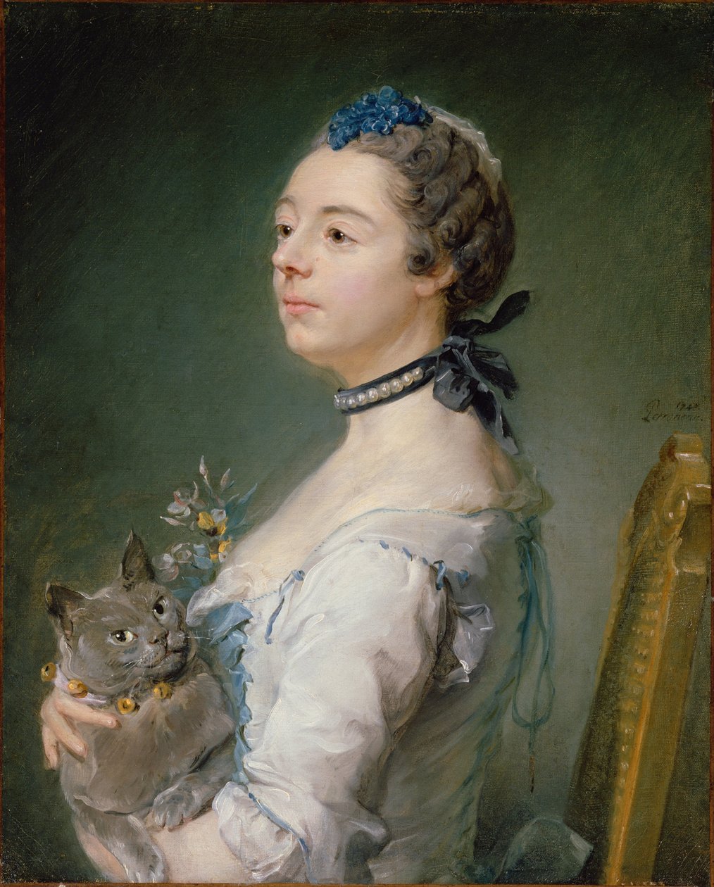 Magdalena Pinceloup de la Grange, ur. de Parseval, 1747 autorstwa Jean Baptiste Perronneau