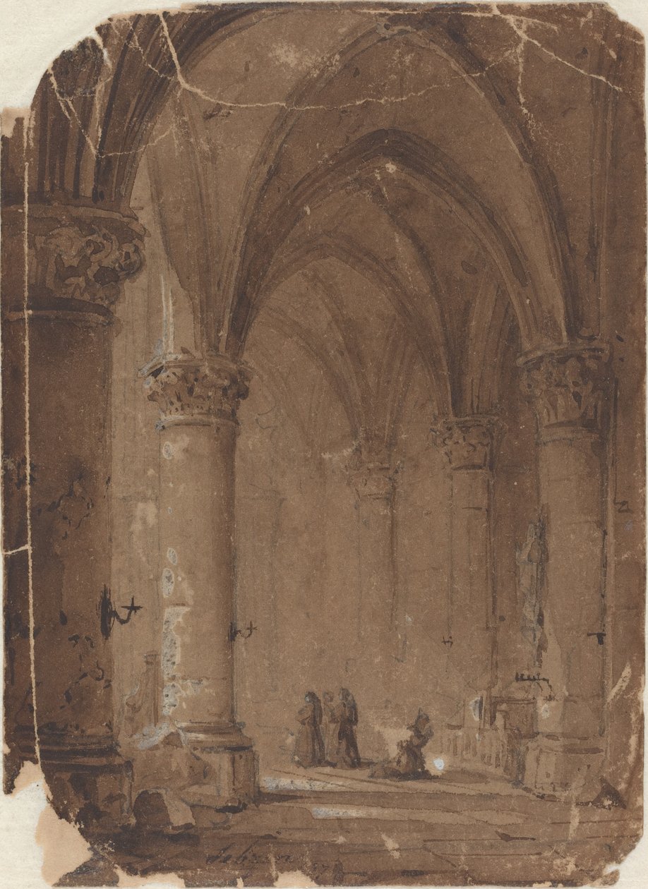 Mnisi w katedrze autorstwa Jean Baptiste Pierre Le Brun