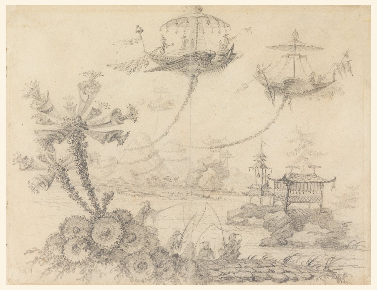 Chinoiserie Fantazja autorstwa Jean Baptiste Pillement