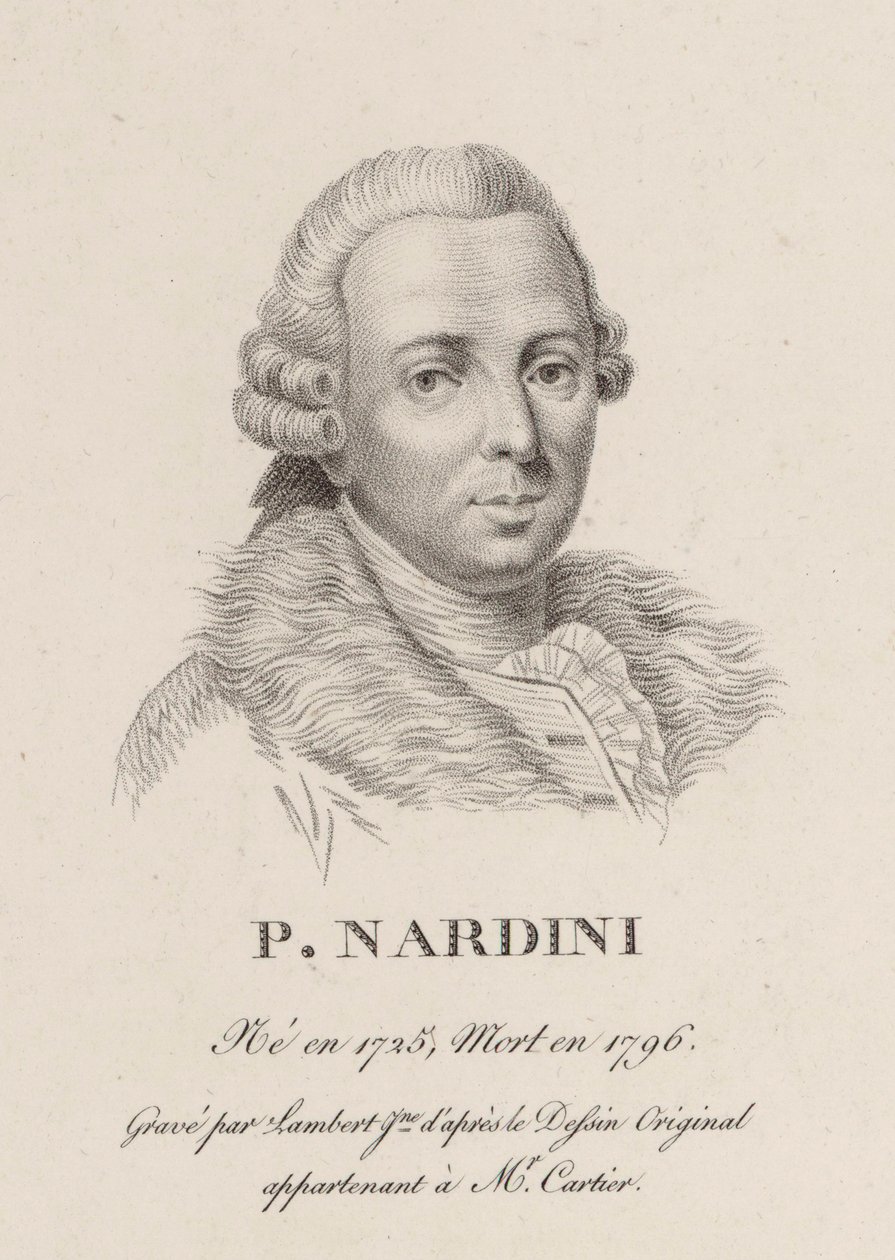 Portret skrzypka i kompozytora Pietro Nardiniego 1722-1793. autorstwa Jean Baptiste Ponce Lambert